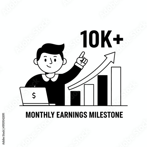 Man Reaches Monthly Earnings Milestone of 10K Plus.