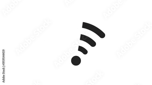 Simple Wi-Fi Signal Icon Symbol Representing Wireless Connectivity and Network Strength