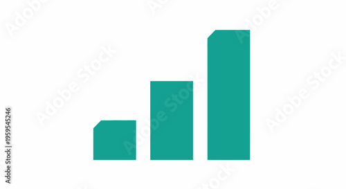 Growing bar chart icon representing data or signal strength