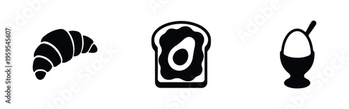 Set of black icons representing seasonal allergies, featuring a pollen-shedding flower, a sneezing person, and a tissue box for relief.