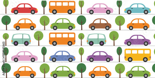 Colorful birdhouse on green tree flat vector illustration set with cute birds and flowers for garden nature backyard decor.