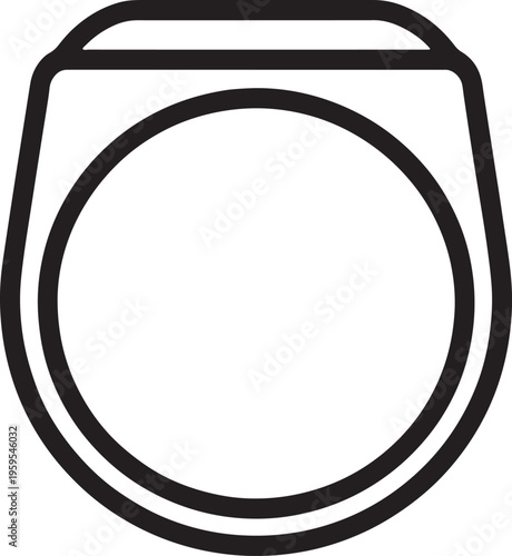 Simple line art illustration of a glass tumbler or beaker icon