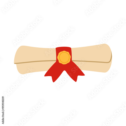 Horizontal Diploma Scroll With Seal