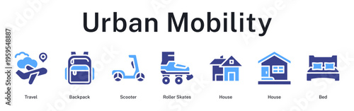 Urban mobility exploring travel preparation, alternative transportation, skating, commuting home, and rest after adventures.