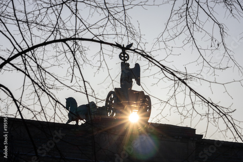 Berlin Quadriga Sunset