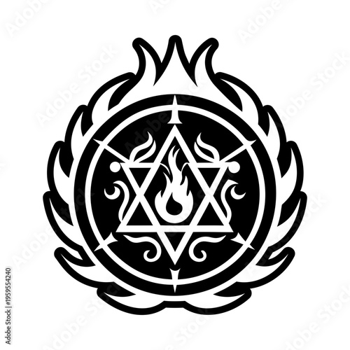 Eternal flame icon in filled style