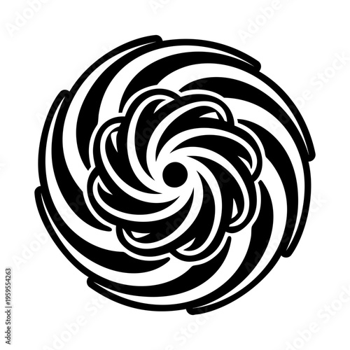 A filled style icon of ethereal wind symbol