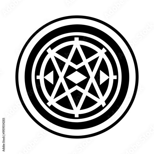 A glyph style icon of forbidden spell symbol