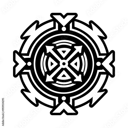 A filled style icon of relic symbol