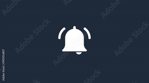 Minimal bell notification icon without badge smooth clean interface animation Prores Alpha Channel 4K 60fps