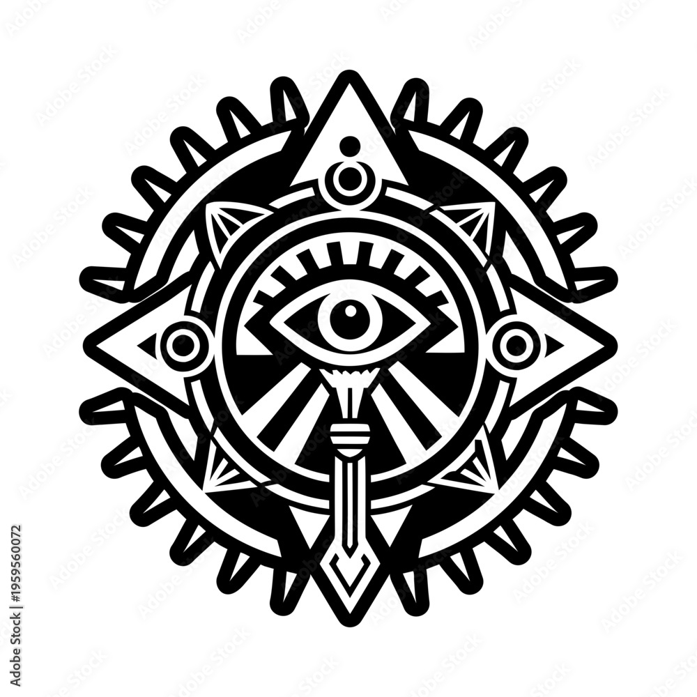 Fototapeta premium Divination icon in glyph style