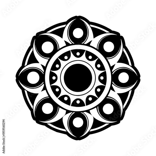 A solid style icon of lunar eclipse symbol