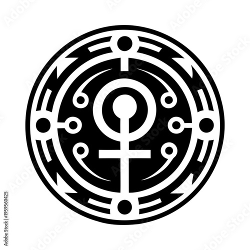 Pluto symbol icon in solid style