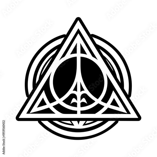 A solid style icon of philosopher stone symbol