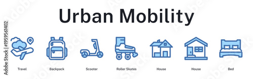 Urban mobility exploring travel preparation, alternative transportation, skating, commuting home, and rest after adventures.