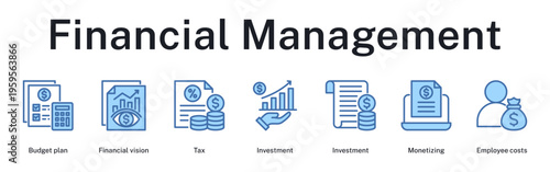 Financial management process from budget planning to investment strategy and monetization optimization