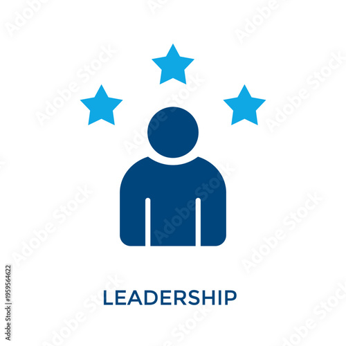 Leadership Icon Dual Tone Style. Vector Illustration For Graphic Design