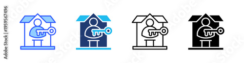 Ownership Multi Style Icon Set Vector 
