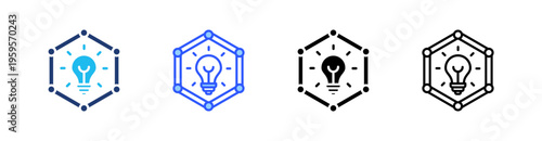 Innovation Hub Multi Style Icon Set Vector 