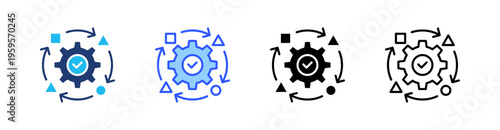 Adapt Multi Style Icon Set Vector 