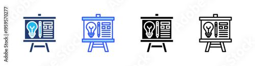 Concept Canvas Multi Style Icon Set Vector 