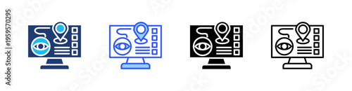 Vision Path Multi Style Icon Set Vector 