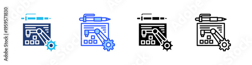 Prototype Multi Style Icon Set Vector 
