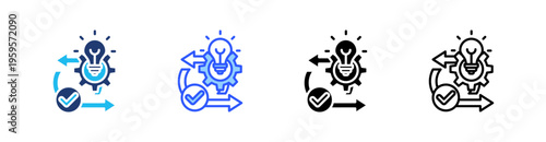 Operation Multi Style Icon Set Vector 