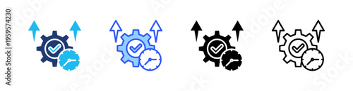 Release Management Multi Style Icon Set Vector 