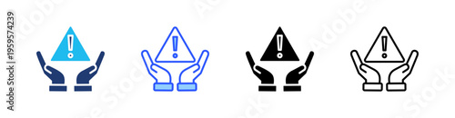 Error Handling Multi Style Icon Set Vector 