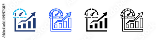 Benchmark Multi Style Icon Set Vector 