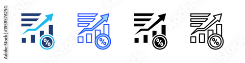 Yield Multi Style Icon Set Vector 