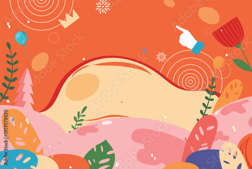 Vector illustration of children's entertainment and leisure lifestyle on Children's Day