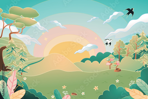 Vector illustration of children's entertainment and leisure lifestyle on Children's Day