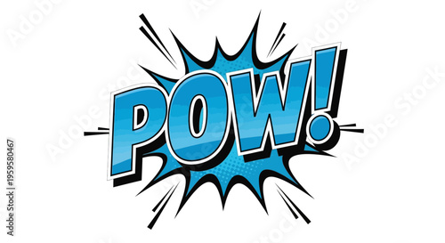 Comic Book POW Explosion Burst - Action and Impact