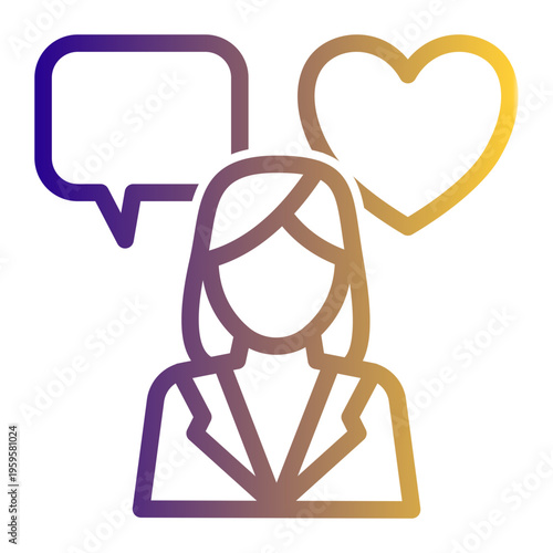 User Interaction Retention Strategy icon from the Digital Business icon collection (Outline Gradient Style)