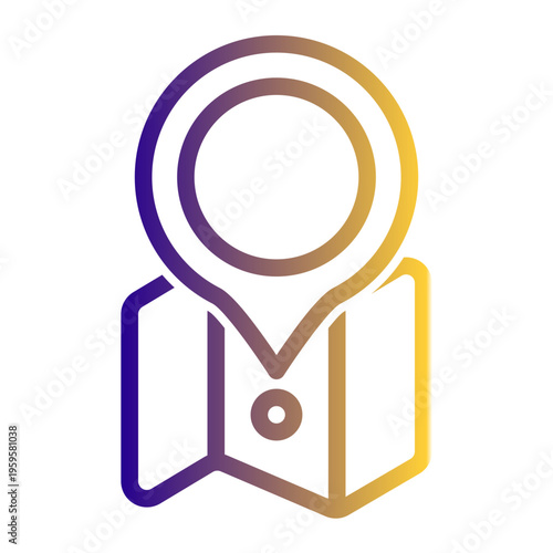 Intensity Density Data Map icon from the Digital Business icon collection (Outline Gradient Style)