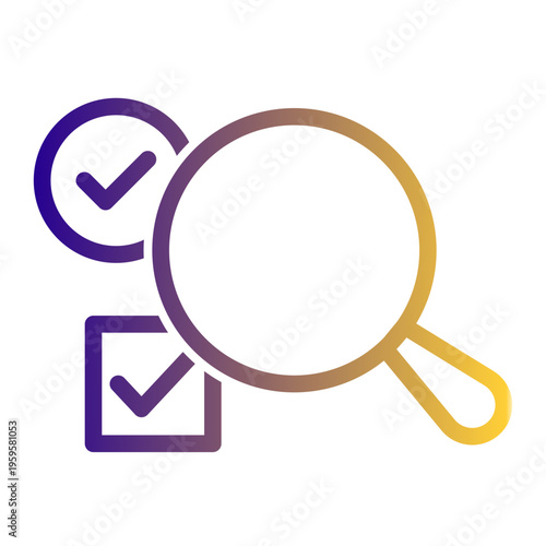 Variant Split Experiment Comparison icon from the Digital Business icon collection (Outline Gradient Style)