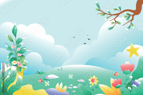 Vector illustration of children's entertainment and leisure lifestyle on Children's Day