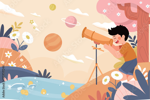 Vector illustration of children's entertainment and leisure lifestyle on Children's Day