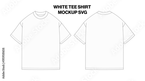 White Tee Shirt Mockup SVG