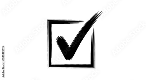 Black Check Mark Inside a Square Box