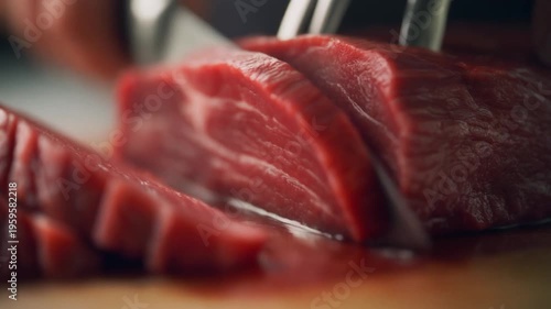 Raw chicken breast meat on a plate and chopping board ready for cooking