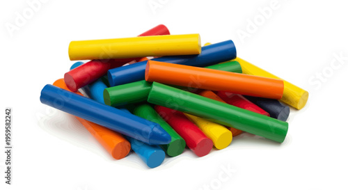 Vibrant Assortment of Colorful Wax Crayons for Artistic Expression and Creative Childhood Learning