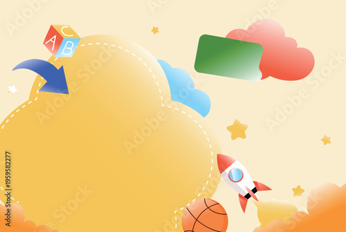 Vector illustration of children's entertainment and leisure lifestyle on Children's Day