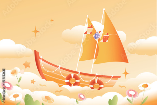 Vector illustration of children's entertainment and leisure lifestyle on Children's Day