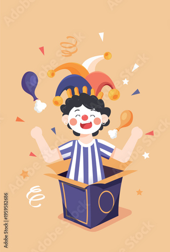 Vector illustration of children's entertainment and leisure lifestyle on Children's Day