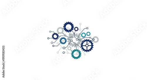 Collection of mechanical gear components.