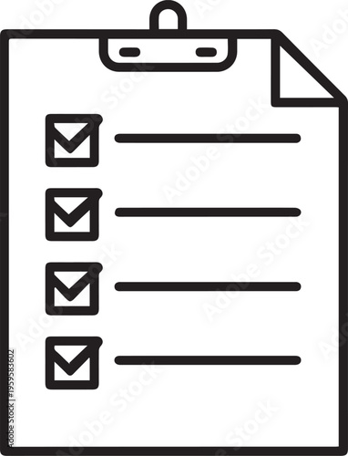 A minimalist illustration of a checklist on a clipboard. The image evokes a sense of efficiency and organization.