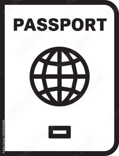 Simplified passport design for international travel, with a prominent globe icon suggesting global mobility and opportunity. This image captures the essence of exploration.